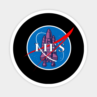 NASA LIES - Logo Tribute Design Magnet